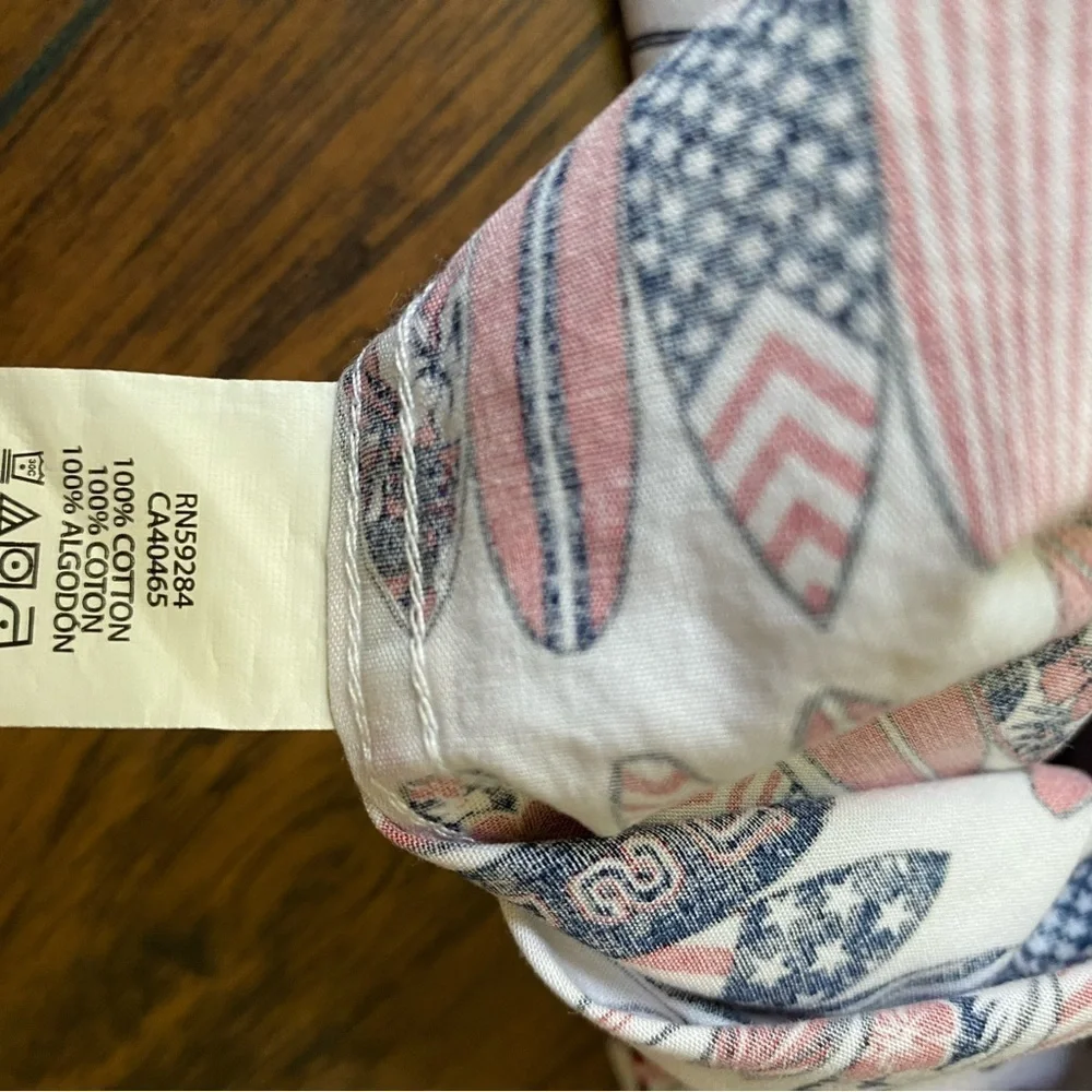 The Children’s Place, Boys, Button Down, Red/White/Blue, USA, Size 7/8, M, NWT